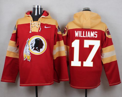 Nike Redskins #17 Doug Williams Burgundy Red Player Pullover NFL Hoodie - Click Image to Close